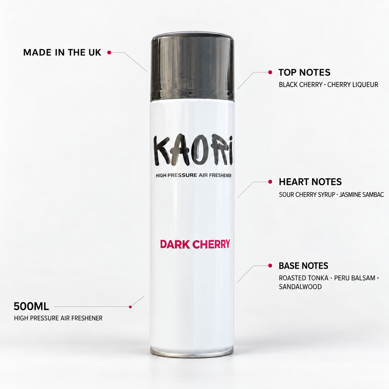 Kaori Dark Cherry Car Air Freshener Spray