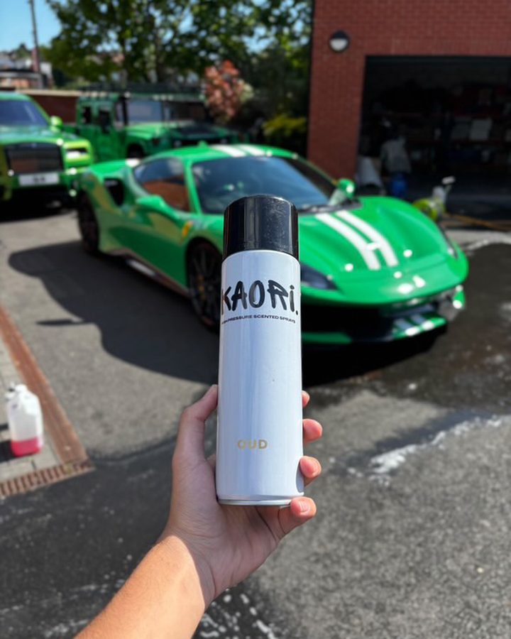 Kaori air freshener in a customer's car