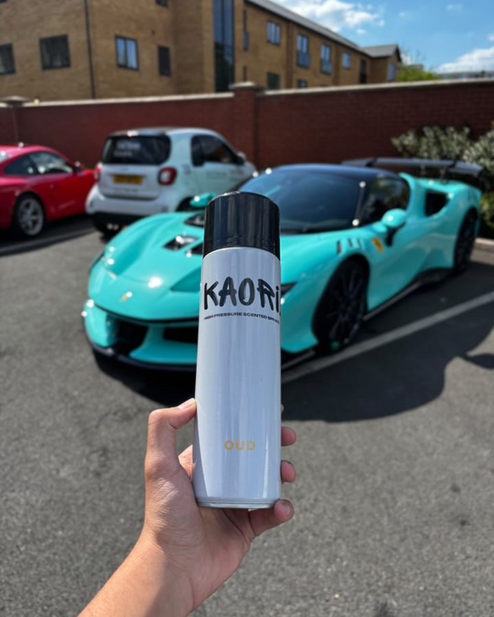 Kaori air freshener in a customer's car