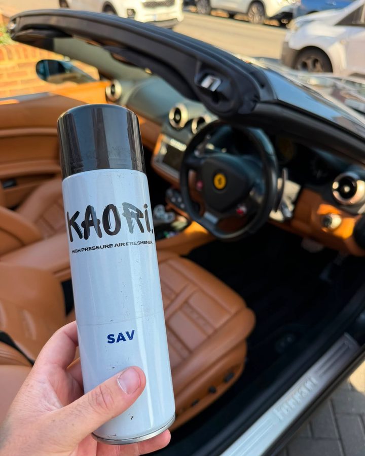 Kaori air freshener in a customer's car